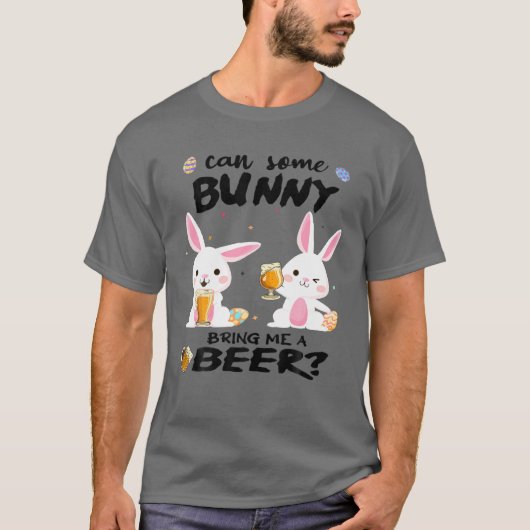 Kan een Bunny me een biertje brengen? T-shirt (Voorkant)