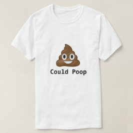 KAN EEN grappig t-shirt met een emoji-ontwerp poet