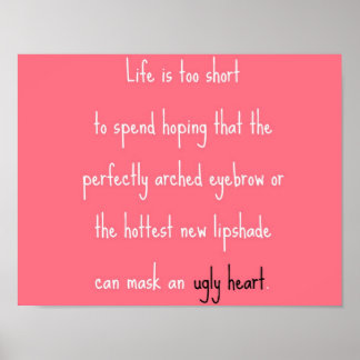 Kan een lelijk hart niet maskeren poster