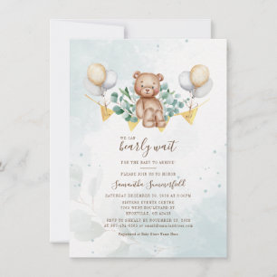 Kan eucalyptus Waterverf Baby shower vroeg wachten Kaart