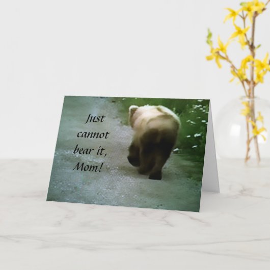 KAN GEEN BEER OM JE TE MISSEN OP MOEDERDAG KAART (Gele Bloem)