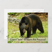 Kan geen "Beer" om Poconos Briefkaart te laten (Voorkant / Achterkant)