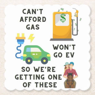 Kan geen benzine of EV betalen, dus koop een paard Kartonnen Onderzetters