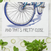 Kan geen geluk kopen, blauwe fiets theedoek (Gevouwen)