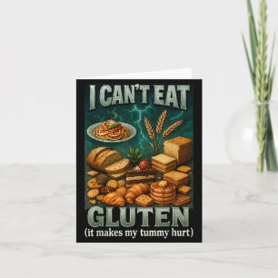 Kan geen gluten eten, het maakt mijn buik pijn kaart