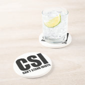 Kan geen Idioten staan. Vreemd en beledigend Zandsteen Onderzetter (Zijkant)