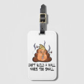 Kan geen muurhanden te kleine grappige antitrommel bagagelabel (Voorkant (verticaal))