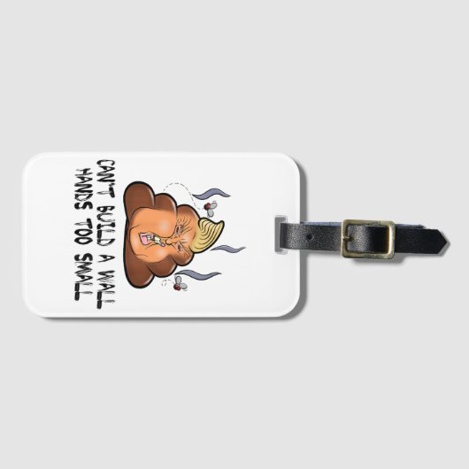 Kan geen muurhanden te kleine grappige antitrommel bagagelabel (Voorkant (horizontaal))