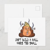 Kan geen muurhanden te kleine grappige antitrommel briefkaart (Voorkant / Achterkant)
