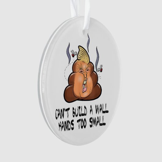 Kan geen muurhanden te kleine grappige antitrommel ornament (voorkant)