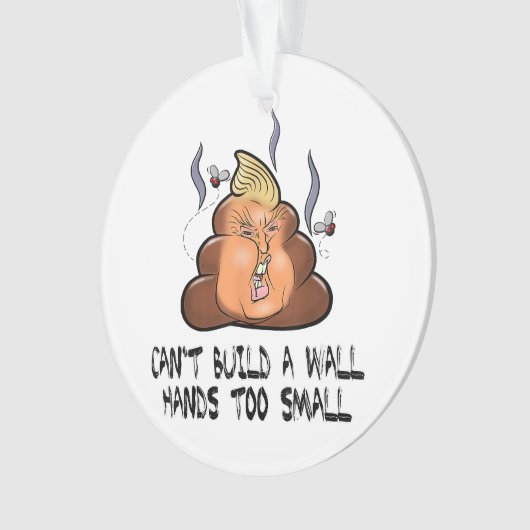 Kan geen muurhanden te kleine grappige antitrommel ornament (voorkant)