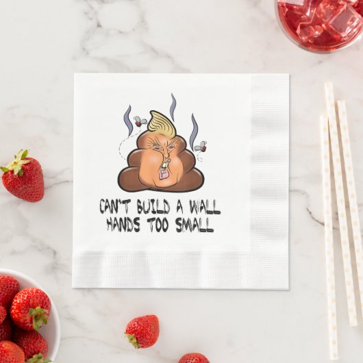 Kan geen muurhanden te kleine grappige antitrommel servet (Insitu)