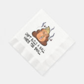 Kan geen muurhanden te kleine grappige antitrommel servet (Hoek)