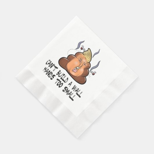 Kan geen muurhanden te kleine grappige antitrommel servet (Hoek)