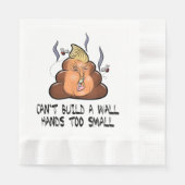 Kan geen muurhanden te kleine grappige antitrommel servet (Voorkant)