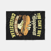 Kan geluk niet kopen Koop een cheesesteak Fleece Deken (Voorkant (Horizontaal))