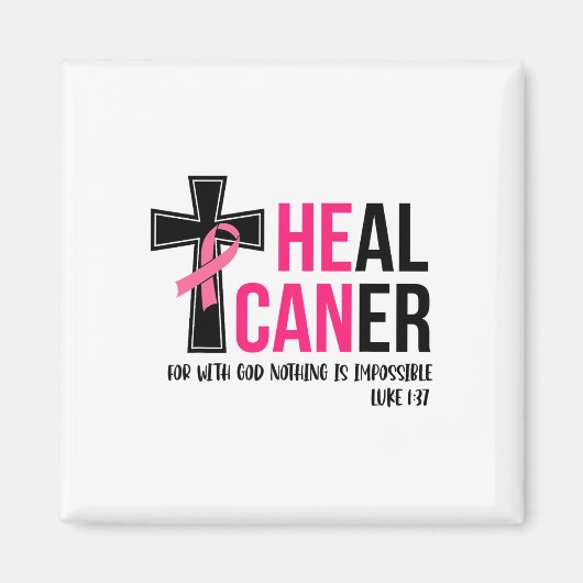Kan genezen kanker Christelijk lint borstkanker AW Magneet (Voorkant)