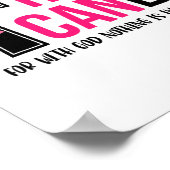 Kan genezen kanker Christelijk lint borstkanker AW Poster (Hoek)