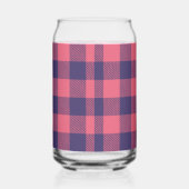Kan Glas Heet Roze Magenta Indigo Buffalo Plaid (Rechts)