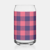Kan Glas Heet Roze Magenta Indigo Buffalo Plaid (Links)
