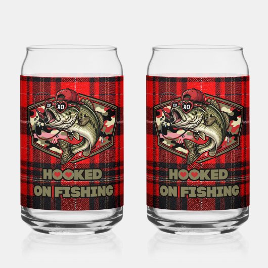 Kan glas met een leuke vis (Voorkant)