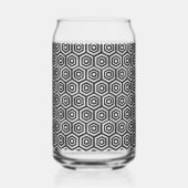 Kan Glas Wit Zwart Hexagoon Geometrisch Patroon (Links)