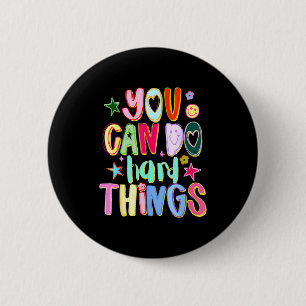 Kan harde dingen doen autisme bewust autistisch pu ronde button 5,7 cm