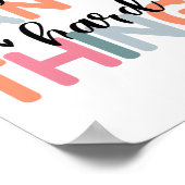 Kan harde dingen testen dag testen leraar poster (Hoek)