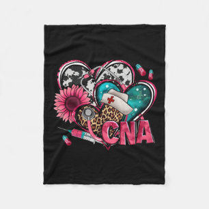 Kan Hart Roze Zonnebloem Borstkanker Bewustzijn W Fleece Deken