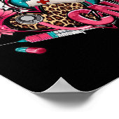 Kan Hart Roze Zonnebloem Borstkanker Bewustzijn W Poster (Hoek)