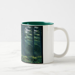 kan het bos bij je zijn ? tweekleurige koffiemok