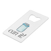 Kan het creditkaart flessenopener (Achterkant Gekanteld)