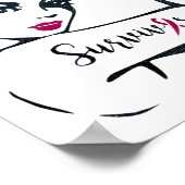 Kan het genezen Rosie Riveter Borstkanker Overleve Poster (Hoek)