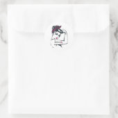 Kan het genezen Rosie Riveter Borstkanker Overleve Ronde Sticker (Tas)