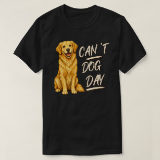 Kan hondendag Golden Retriever handlettering hond  T-shirt
