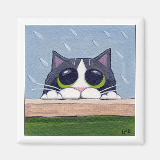 Kan ik binnenkomen? - Kattenmagneet Magneet (Voorkant)