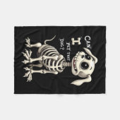 Kan ik dat hondenskelet Halloween-geschenken geven Fleece Deken (Voorkant (Horizontaal))