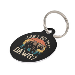Kan ik die hond aaien Beer Meme Camping Wandelen Huisdierpenning