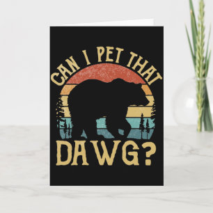 Kan ik die hond aaien Funny Bear Vintage Sunset Kaart
