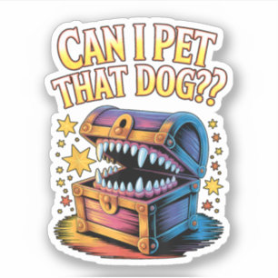 Kan ik die hond aaien? Grappig cadeau voor tableto Sticker