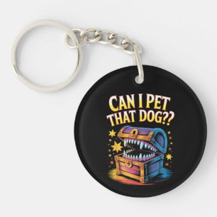 Kan ik die hond aaien? Grappig cadeau voor tafelbl Sleutelhanger
