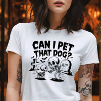 Kan ik die hond aaien Grappig skelet Gotische Hall