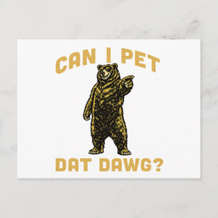 Kan ik die hond aaien Hiker Dierenliefhebber Grapp Briefkaart