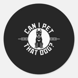 Kan ik die hond een grappige hondenliefhebber 2 ronde sticker