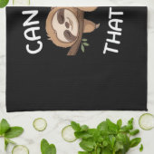 Kan ik die hond een grappige luiaard aaien voor he theedoek (Gevouwen)