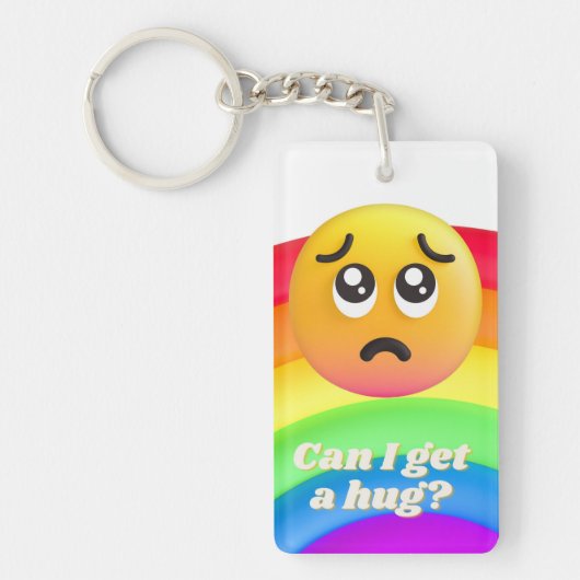 kan ik een knuffel krijgen ? sleutelhanger (Voorkant)