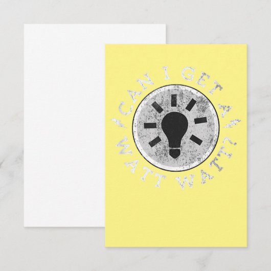 Kan ik een watt-grappige overlopers van een elektr bedankkaart (Voorkant / Achterkant)