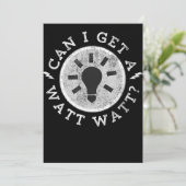 Kan ik een watt-grappige overlopers van een elektr bedankkaart (Staand voorkant)