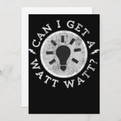 Kan ik een watt-grappige overlopers van een elektr bedankkaart (Voorkant / Achterkant)