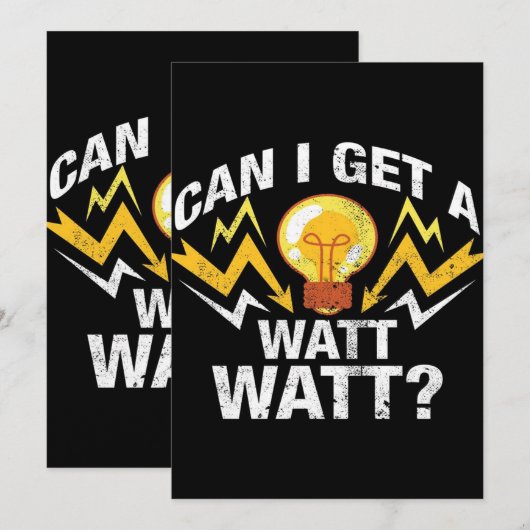 Kan ik een watt krijgen? - Funny Electricia Aankondiging (Voorkant / Achterkant)